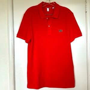 Lacoste NEW Men’s Orange Polo Shirt Size Medium